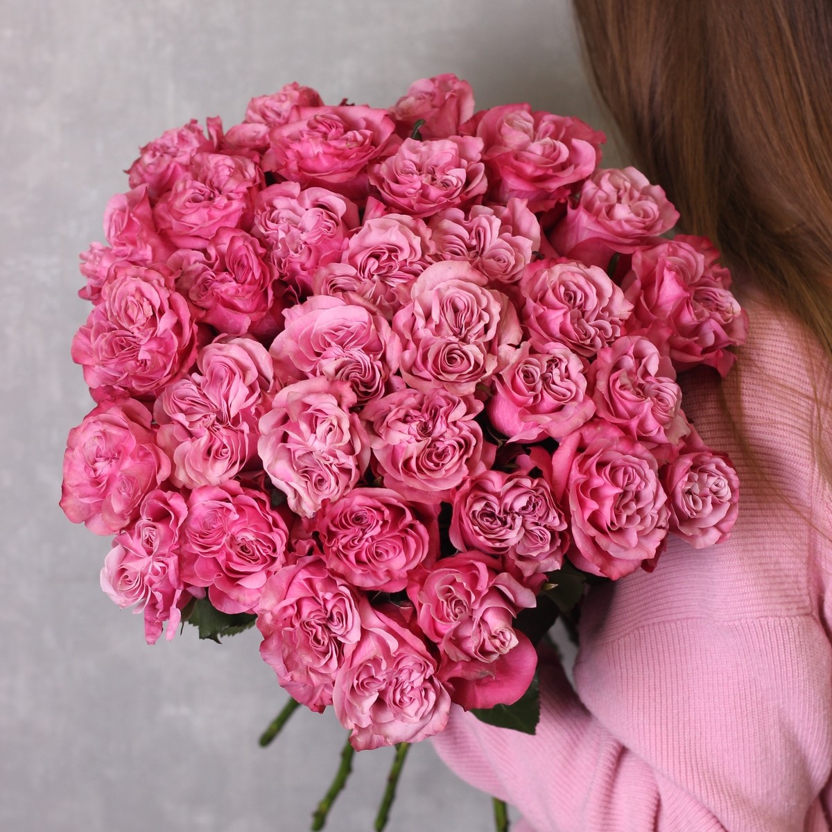 Букет 35 сиреневых роз 